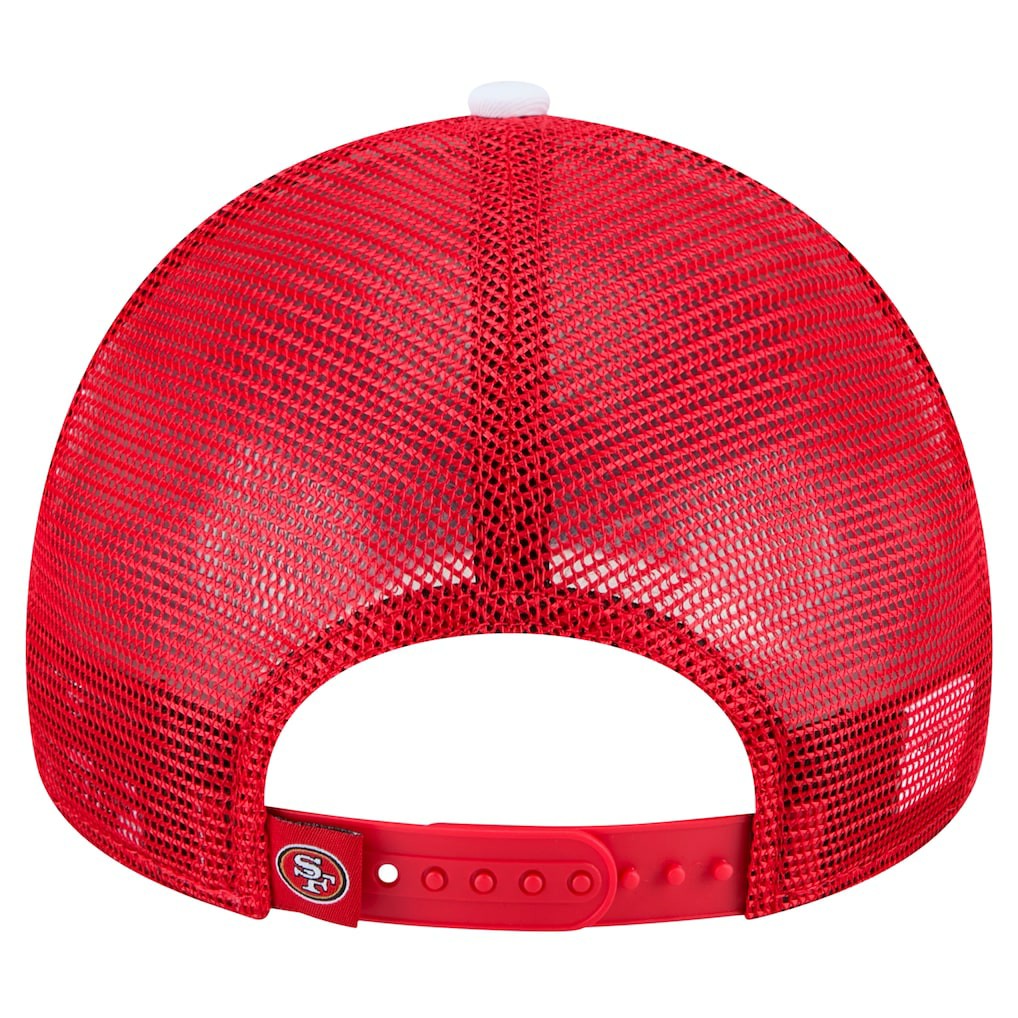 San Francisco 49ers New Era Youth Sport Night Color Block 9FORTY A-Frame Trucker Adjustable Hat - Scarlet cheap