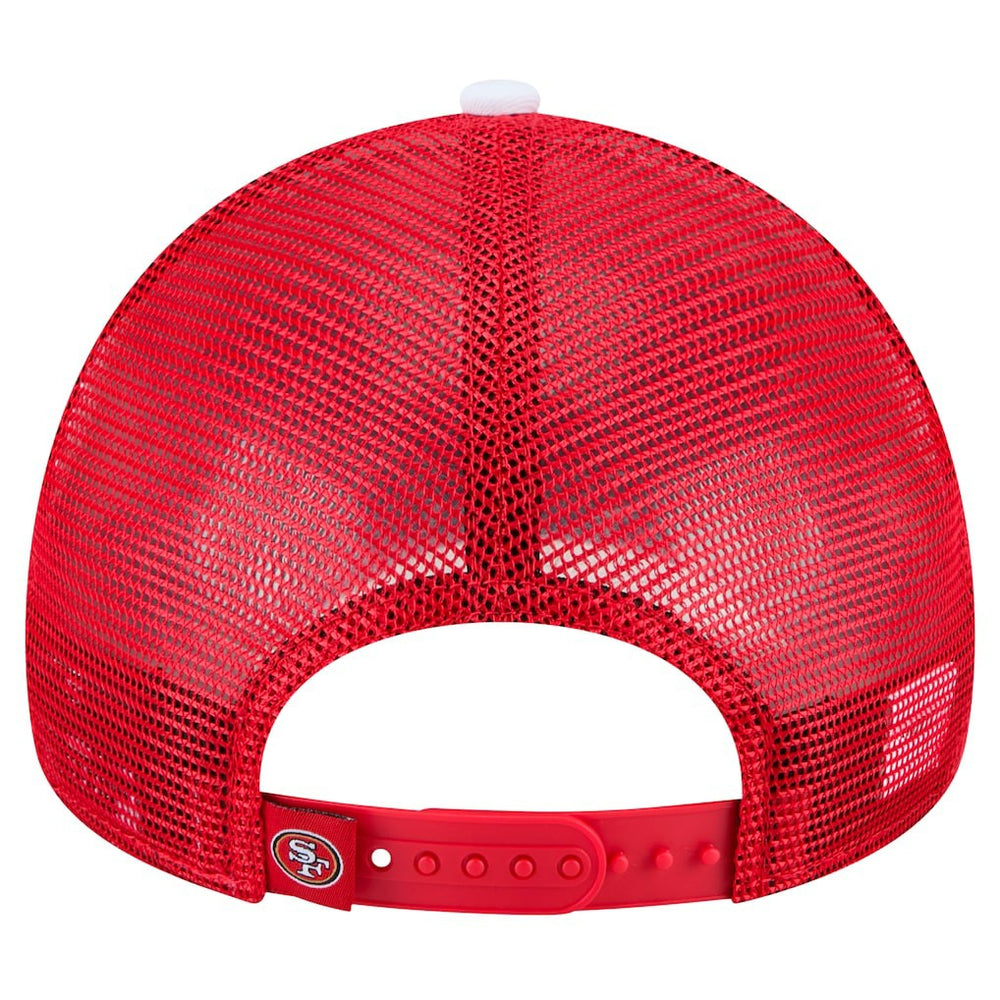 San Francisco 49ers New Era Youth Sport Night Color Block 9FORTY A-Frame Trucker Adjustable Hat - Scarlet cheap