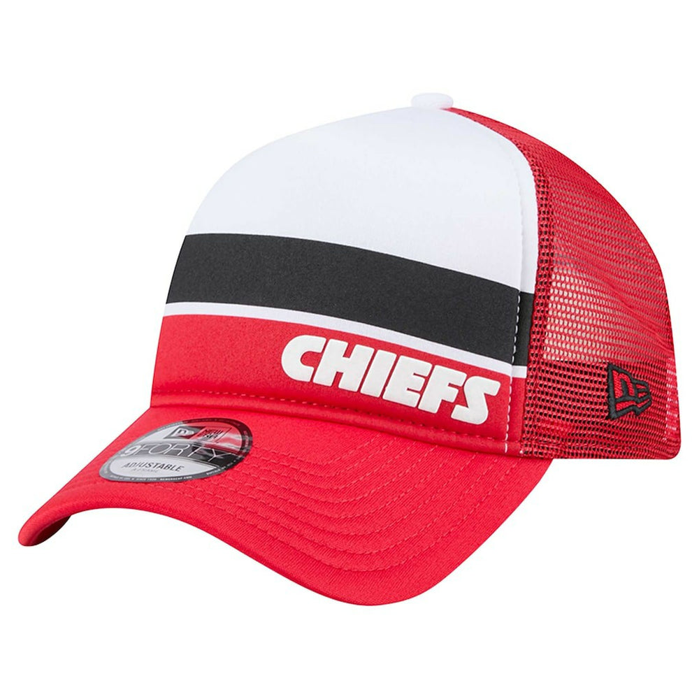 Kansas City Chiefs New Era Preschool Sport Night Color Block 9FORTY A-Frame Trucker Adjustable Hat - Red sale
