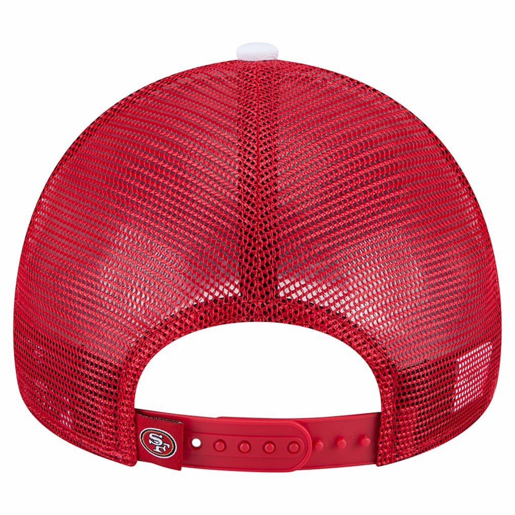 San Francisco 49ers New Era Preschool Sport Night Color Block 9FORTY A-Frame Trucker Adjustable Hat - Scarlet cheap