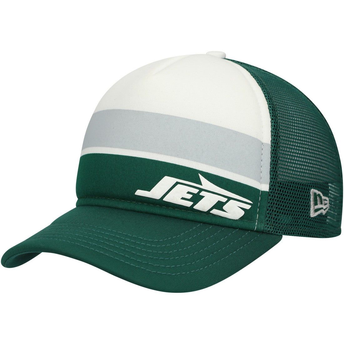 New York Jets New Era Preschool Sport Night Color Block 9FORTY A-Frame Trucker Adjustable Hat - Green sale
