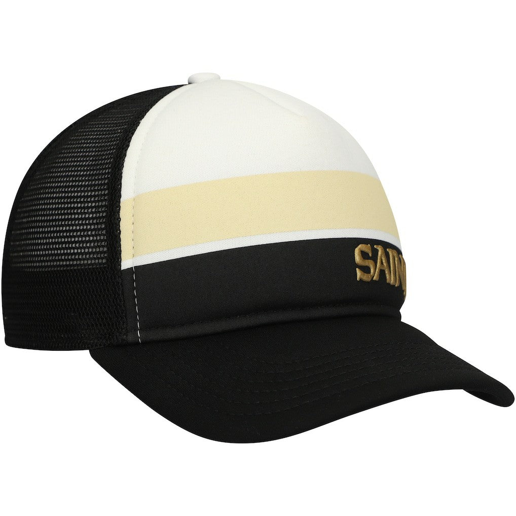 New Orleans Saints New Era Preschool Sport Night Color Block 9FORTY A-Frame Trucker Adjustable Hat - Black online