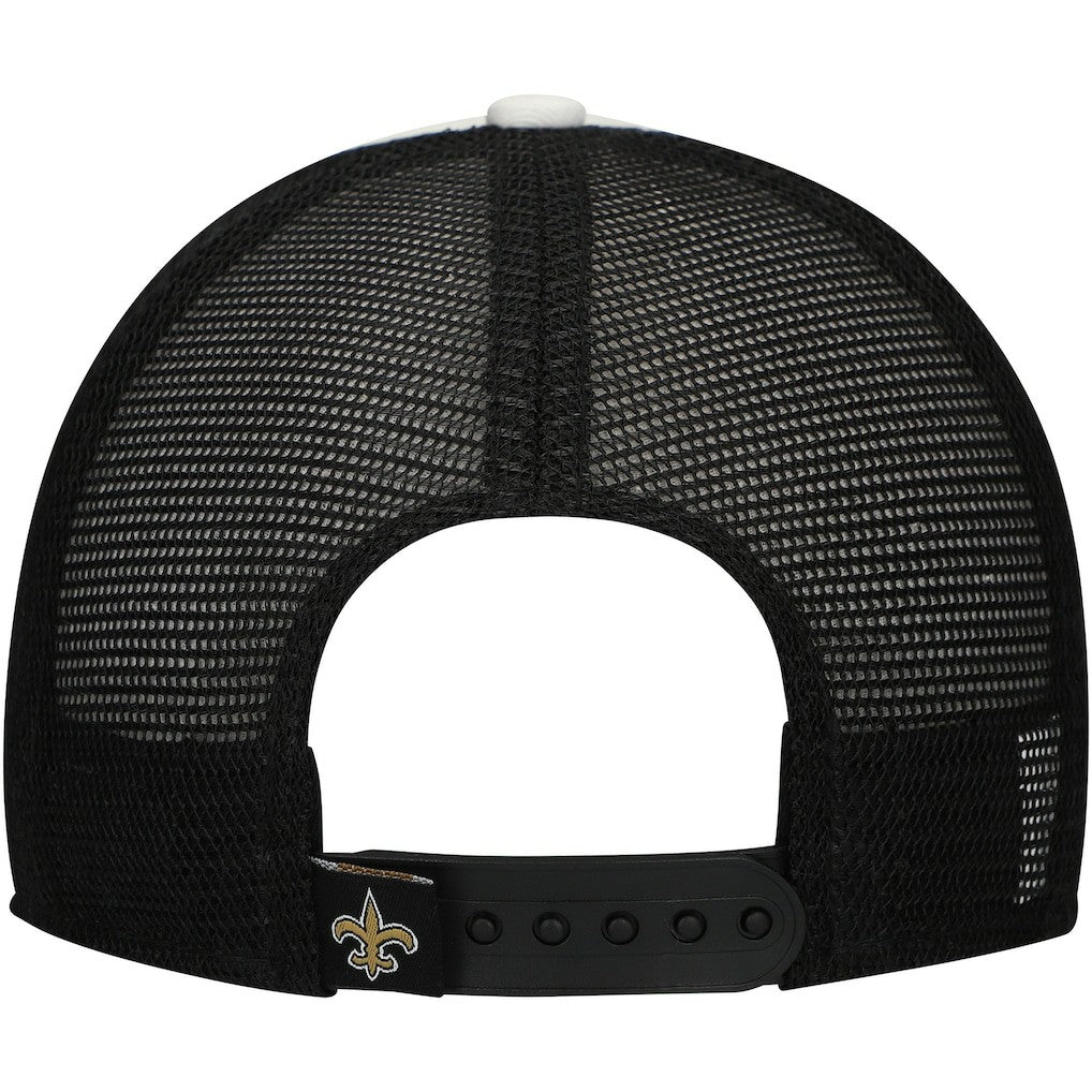 New Orleans Saints New Era Preschool Sport Night Color Block 9FORTY A-Frame Trucker Adjustable Hat - Black online
