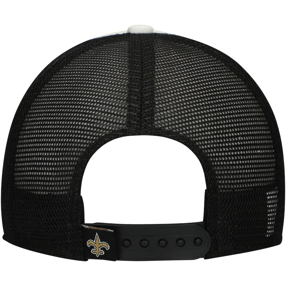 New Orleans Saints New Era Preschool Sport Night Color Block 9FORTY A-Frame Trucker Adjustable Hat - Black online
