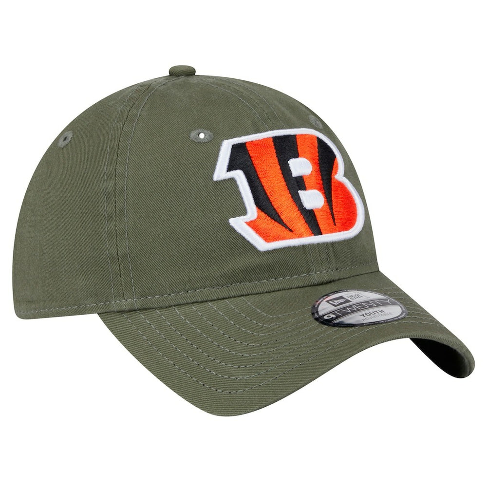 Cincinnati Bengals New Era Youth Main 9TWENTY Adjustable Hat - Olive sale