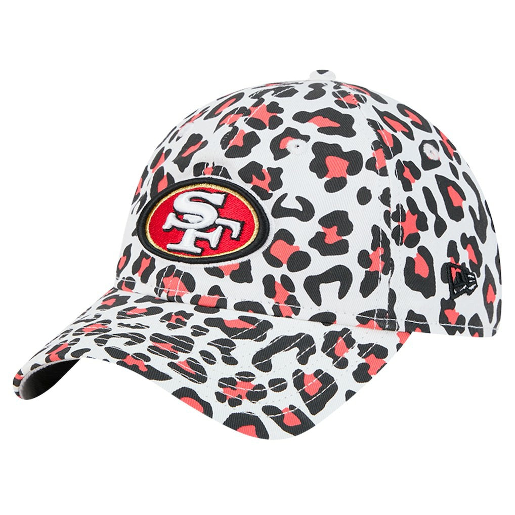 San Francisco 49ers New Era Girls Youth Active Leopard 9TWENTY Adjustable Hat - White outlet