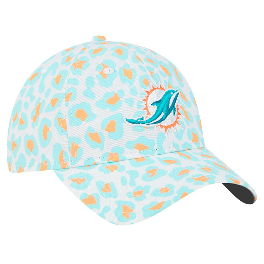 Miami Dolphins New Era Preschool Active Leopard 9TWENTY Adjustable Hat - White on sale