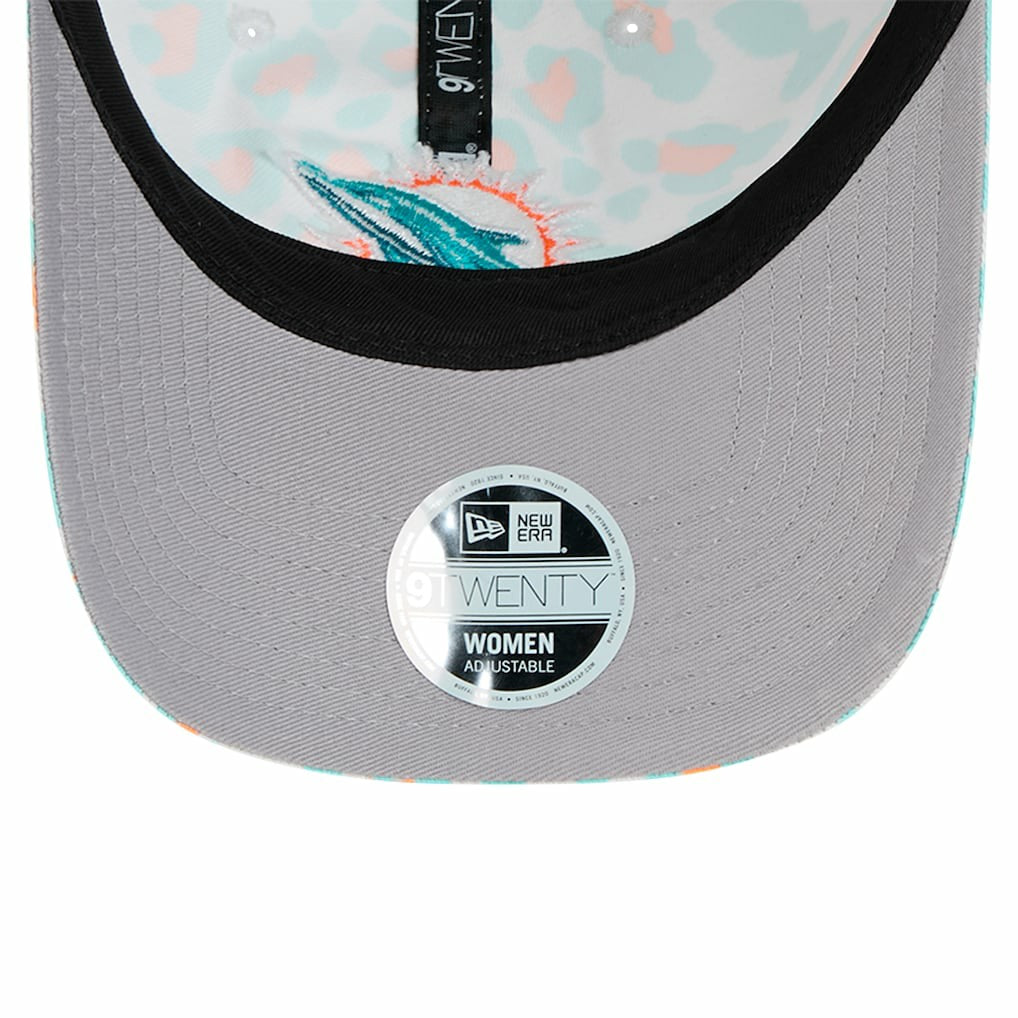 Miami Dolphins New Era Preschool Active Leopard 9TWENTY Adjustable Hat - White on sale