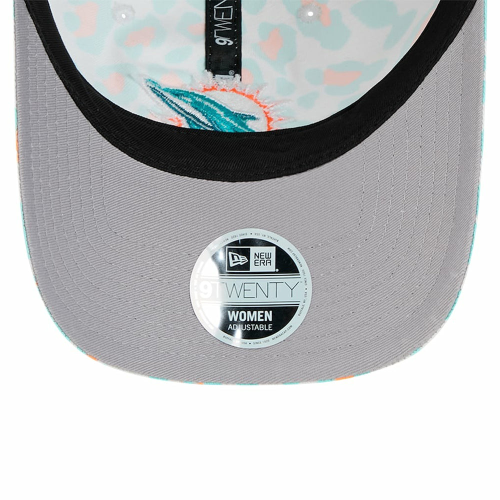 Miami Dolphins New Era Preschool Active Leopard 9TWENTY Adjustable Hat - White on sale