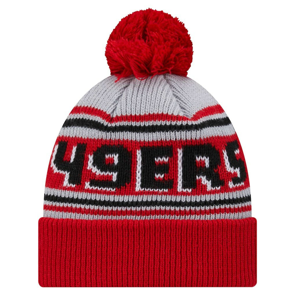 San Francisco 49ers New Era Youth Main Cuffed Knit Hat with Pom - Scarlet online