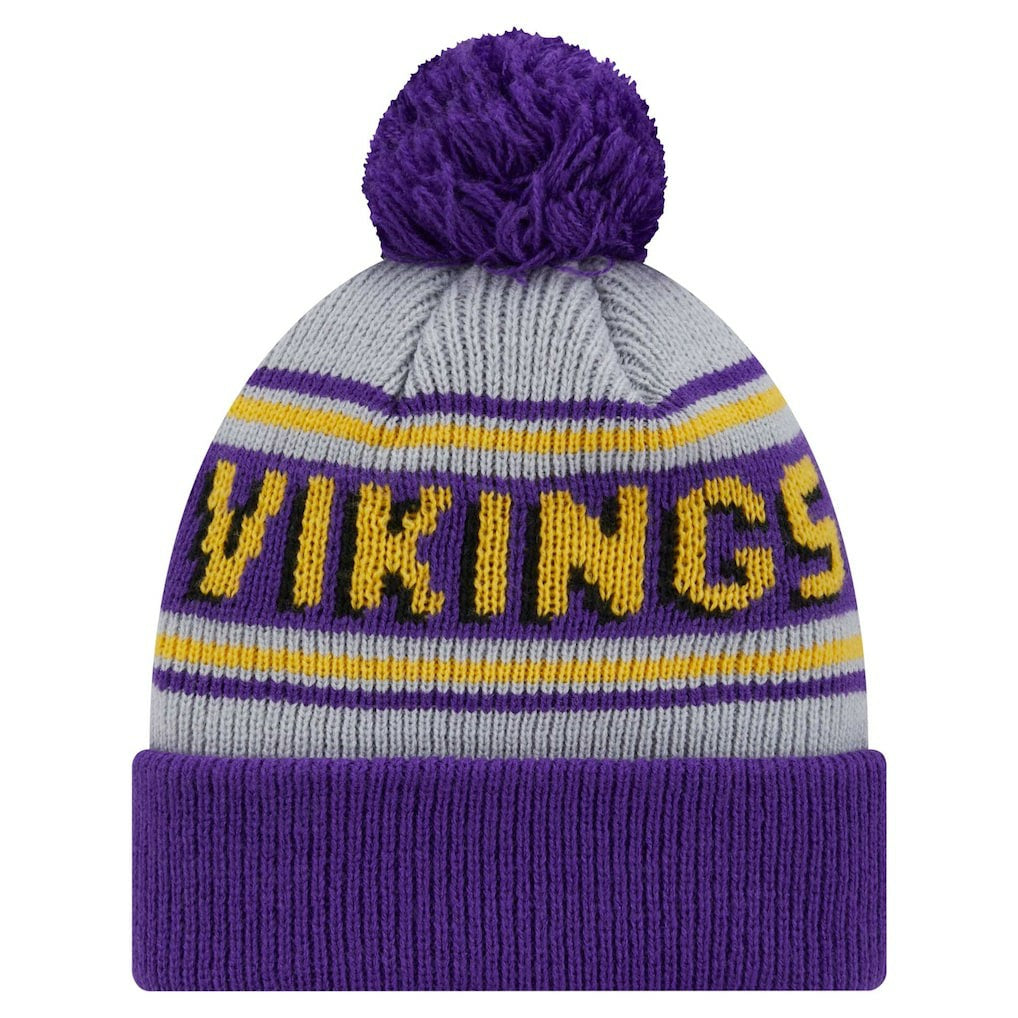Minnesota Vikings New Era Youth Main Cuffed Knit Hat with Pom - Purple outlet