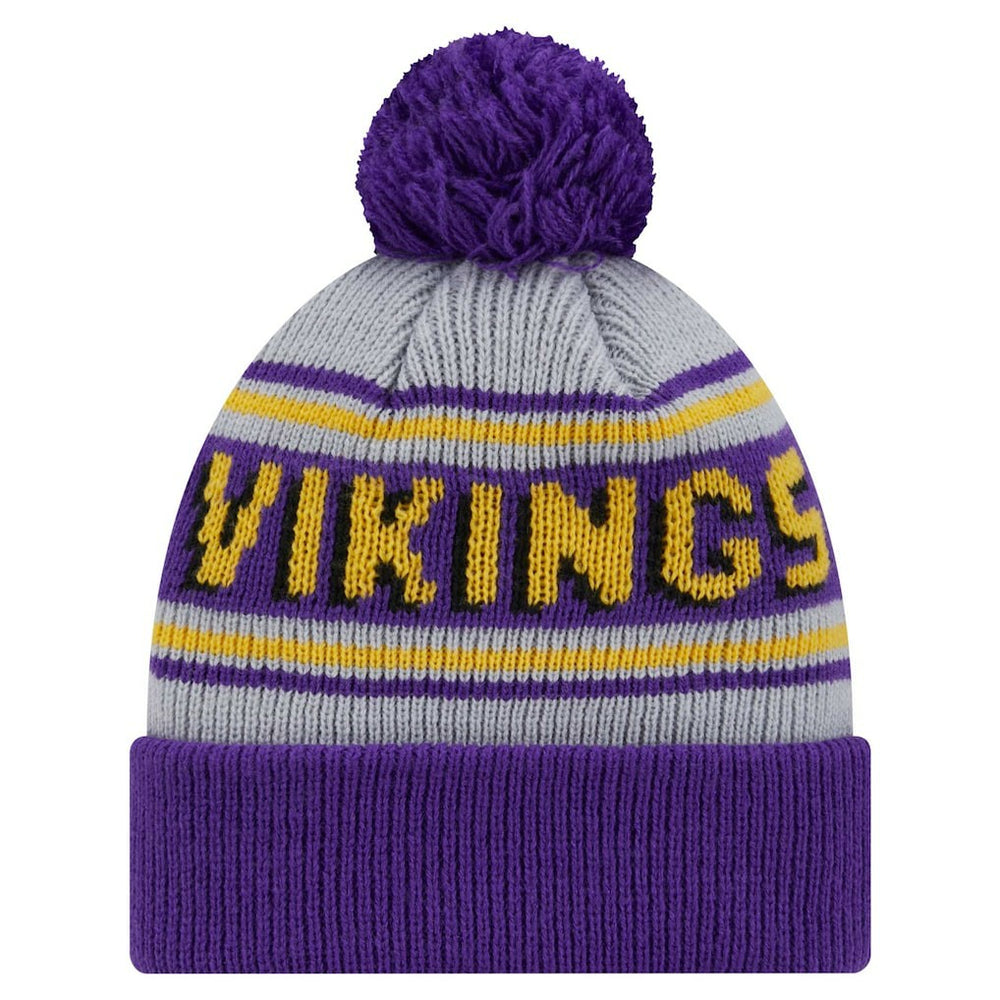Minnesota Vikings New Era Youth Main Cuffed Knit Hat with Pom - Purple outlet