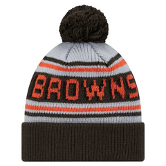 Cleveland Browns New Era Youth Main Cuffed Knit Hat with Pom - Brown cheap