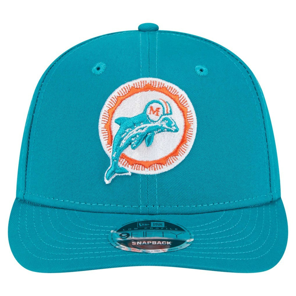 Miami Dolphins New Era Main Low Profile 9FIFTY Snapback Hat - Aqua for sale