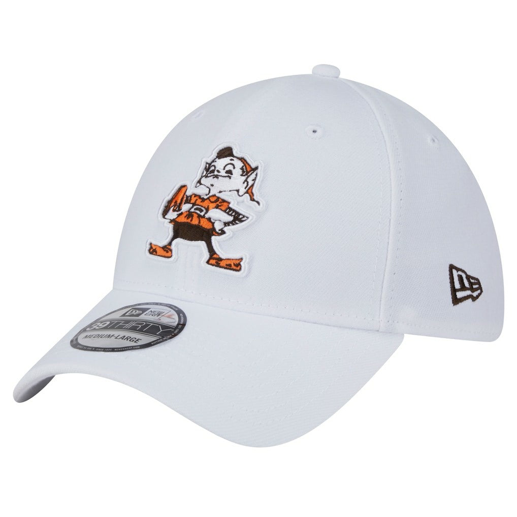 Cleveland Browns New Era Throwback 39THIRTY Flex Hat - White online