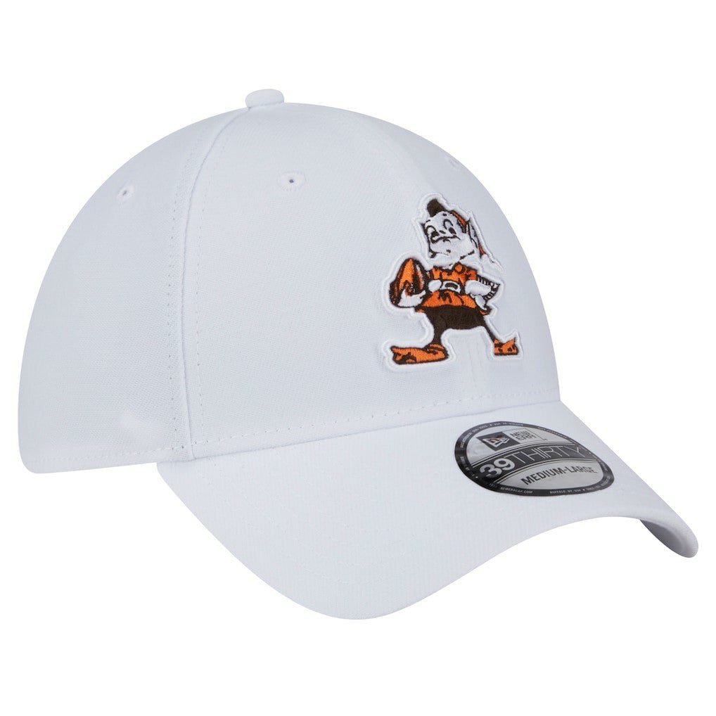 Cleveland Browns New Era Throwback 39THIRTY Flex Hat - White online