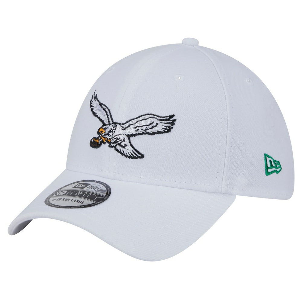 Philadelphia Eagles New Era Throwback 39THIRTY Flex Hat - White cheap