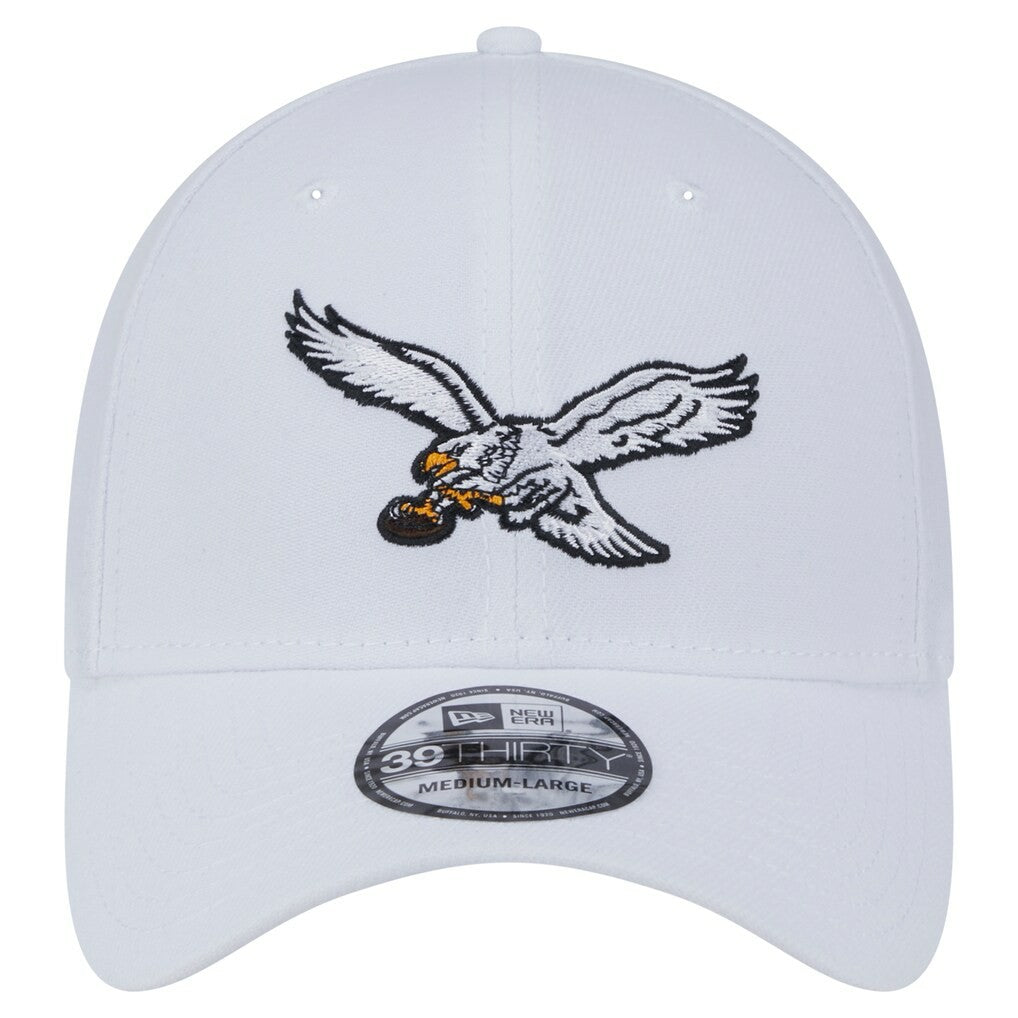 Philadelphia Eagles New Era Throwback 39THIRTY Flex Hat - White cheap