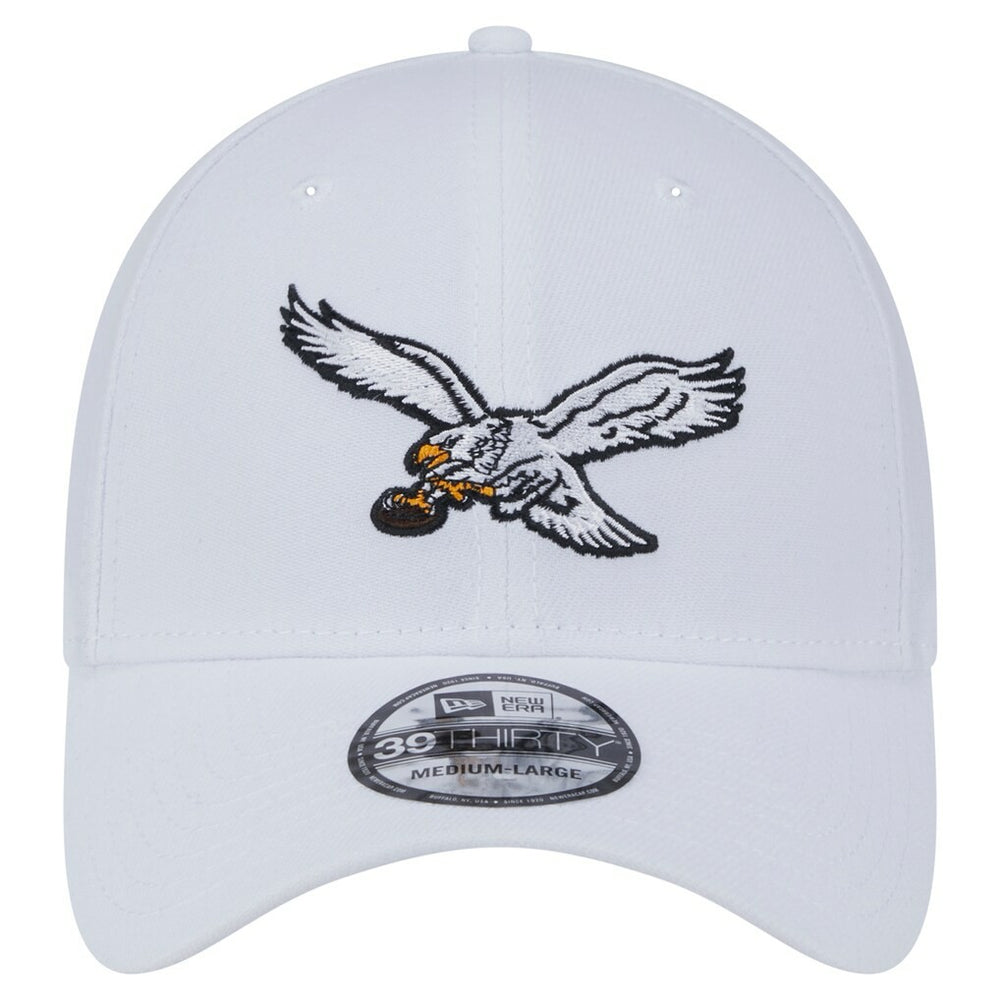 Philadelphia Eagles New Era Throwback 39THIRTY Flex Hat - White cheap
