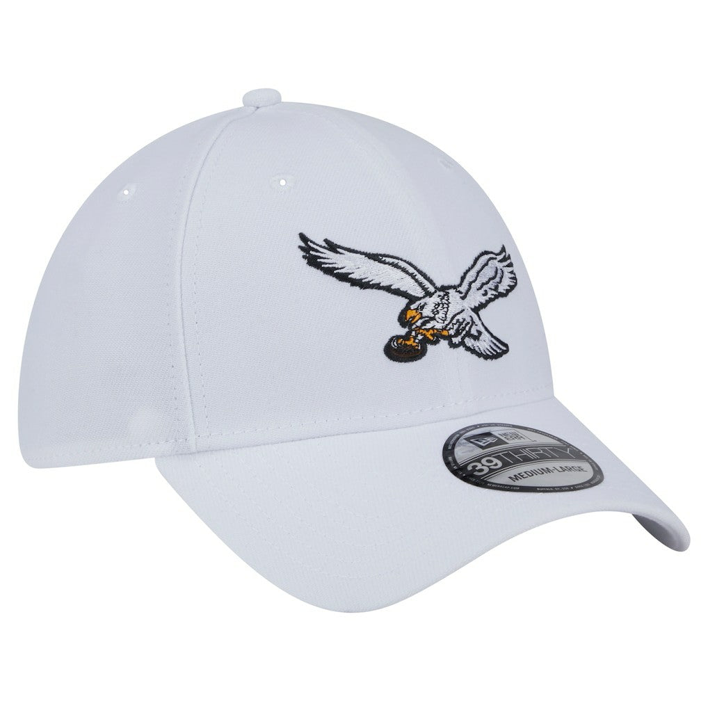Philadelphia Eagles New Era Throwback 39THIRTY Flex Hat - White cheap