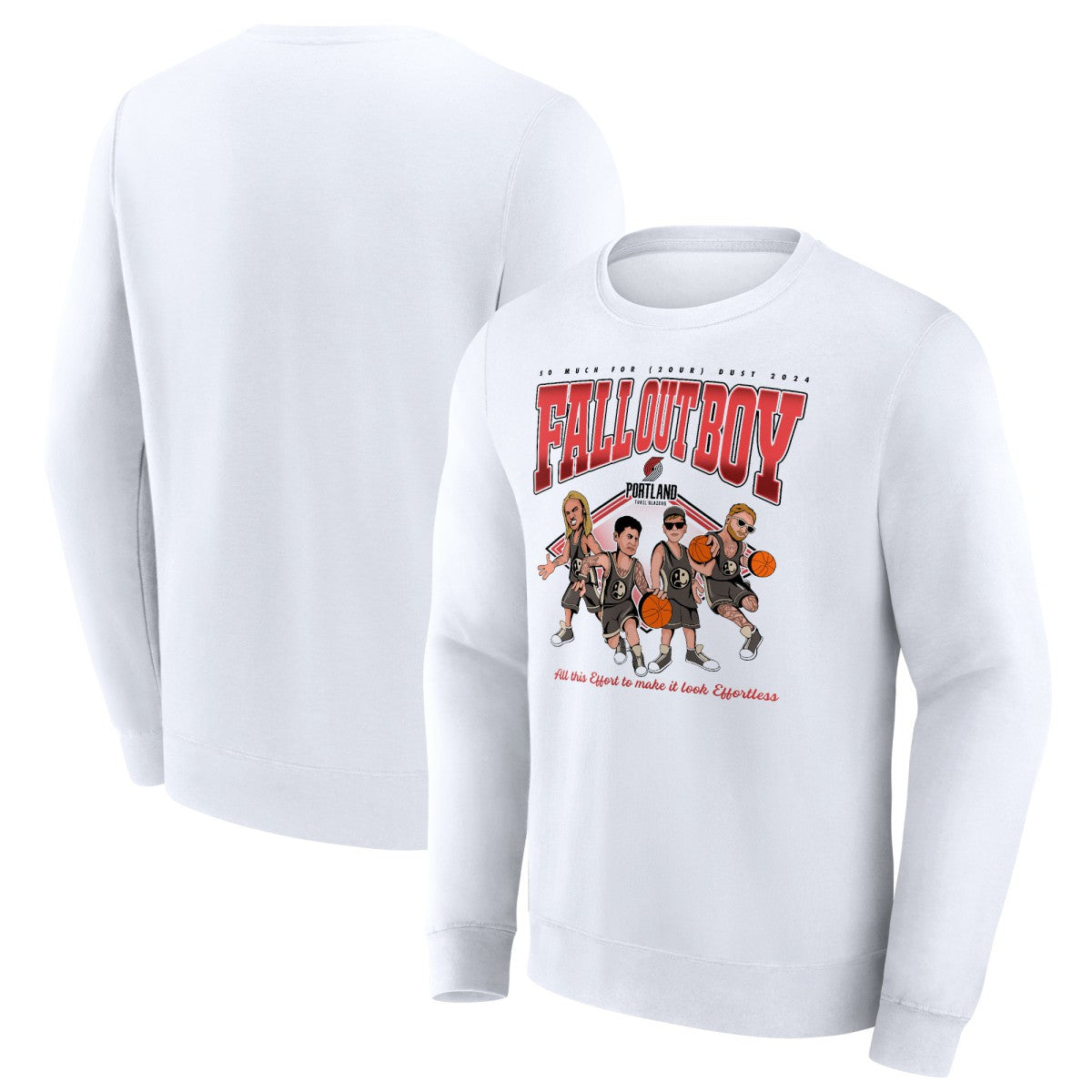 Fall Out Boy x Portland Trail Blazers So Much For (2our) Dust Fleece Pullover Sweatshirt - White | Fanatics sale