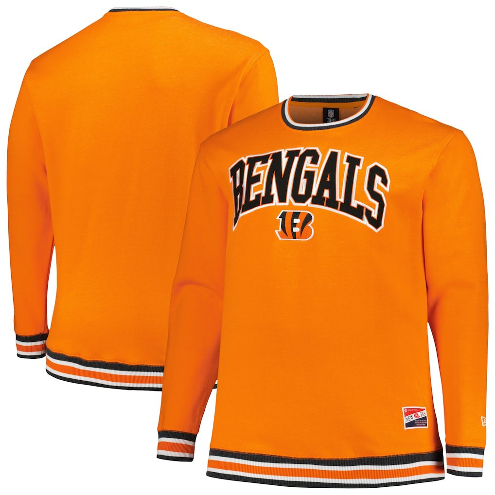 Cincinnati Bengals New Era Big & Tall Pullover Sweatshirt - Orange online