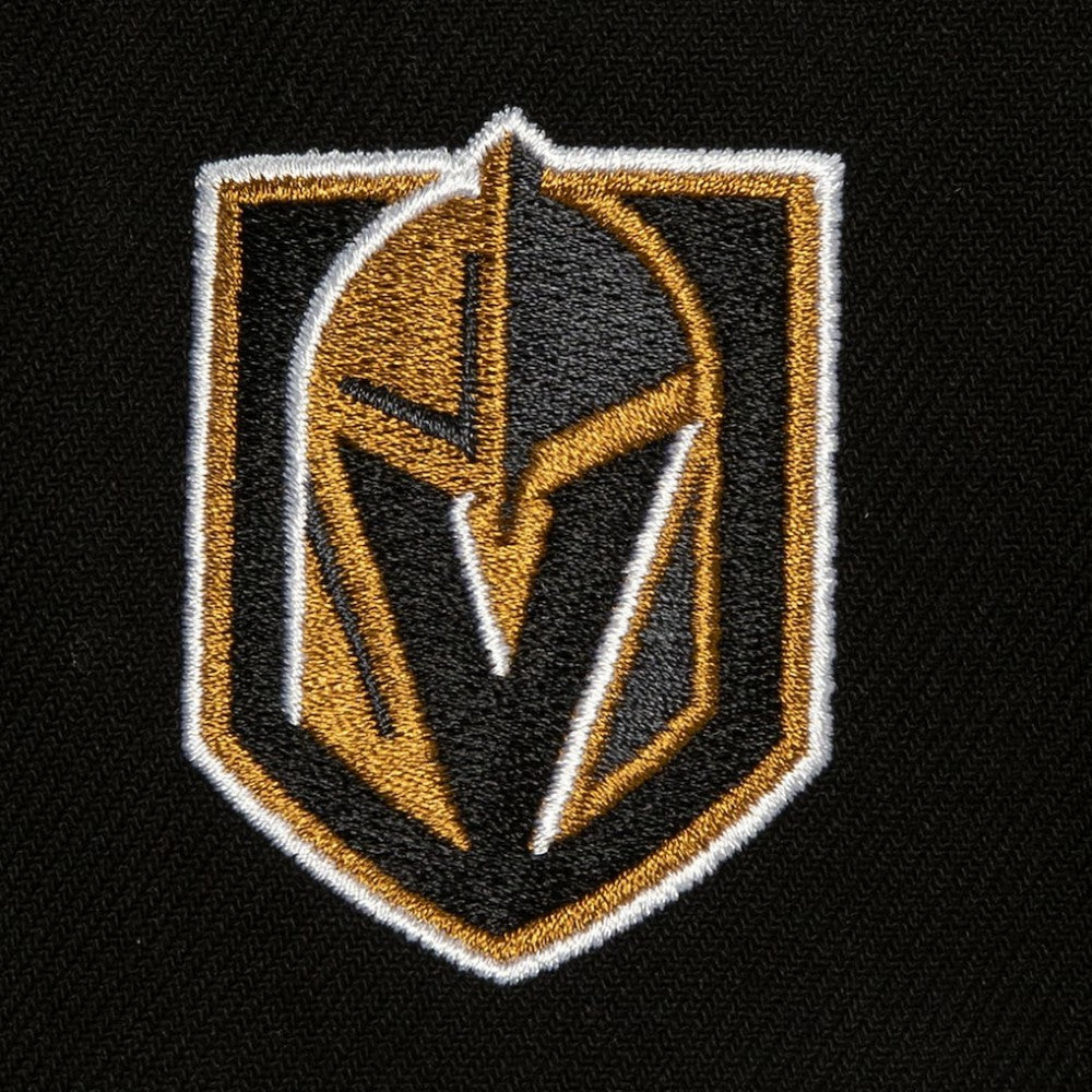 Vegas Golden Knights Mitchell & Ness Retro Script Colorblock Snapback Hat Black