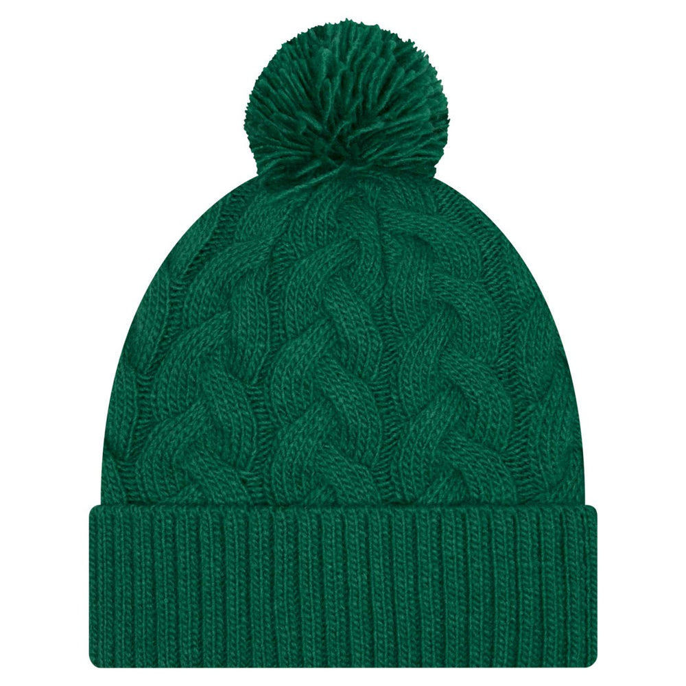 New York Jets New Era Women's Cable Cuffed Knit Hat with Pom - Green discount