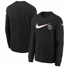 Washington Wizards Youth Swoosh Long Sleeve T-Shirt - Black | Nike cheap