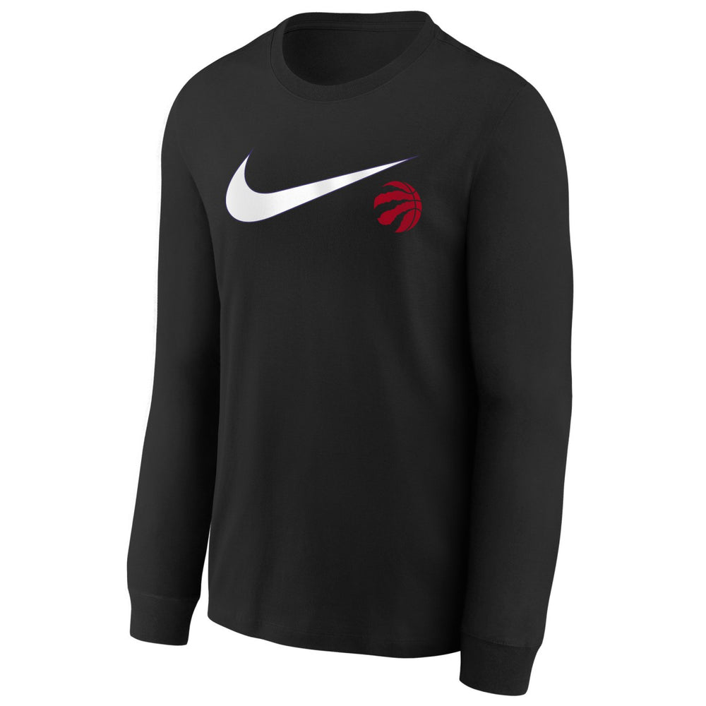 Toronto Raptors Youth Swoosh Long Sleeve T-Shirt - Black | Nike outlet