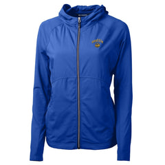 Seattle Mariners Cutter & Buck Women's City Connect Adapt Eco Knit Hybrid Recycled Full-Zip Hooded Jacket - Blue