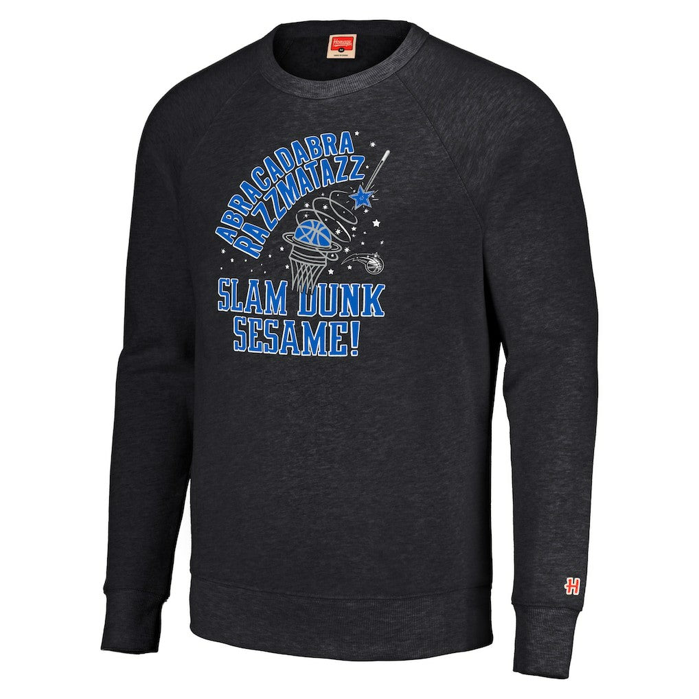 Orlando Magic Homage Unisex Slam Dunk Sesame Tri-Blend Crew Raglan Pullover Sweatshirt - Charcoal discount