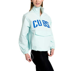 Chicago Cubs Lusso Women's Parker Half-Zip Jacket - Light Blue