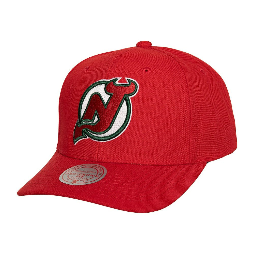 New Jersey Devils Mitchell & Ness Team Ground Pro Adjustable Hat Red