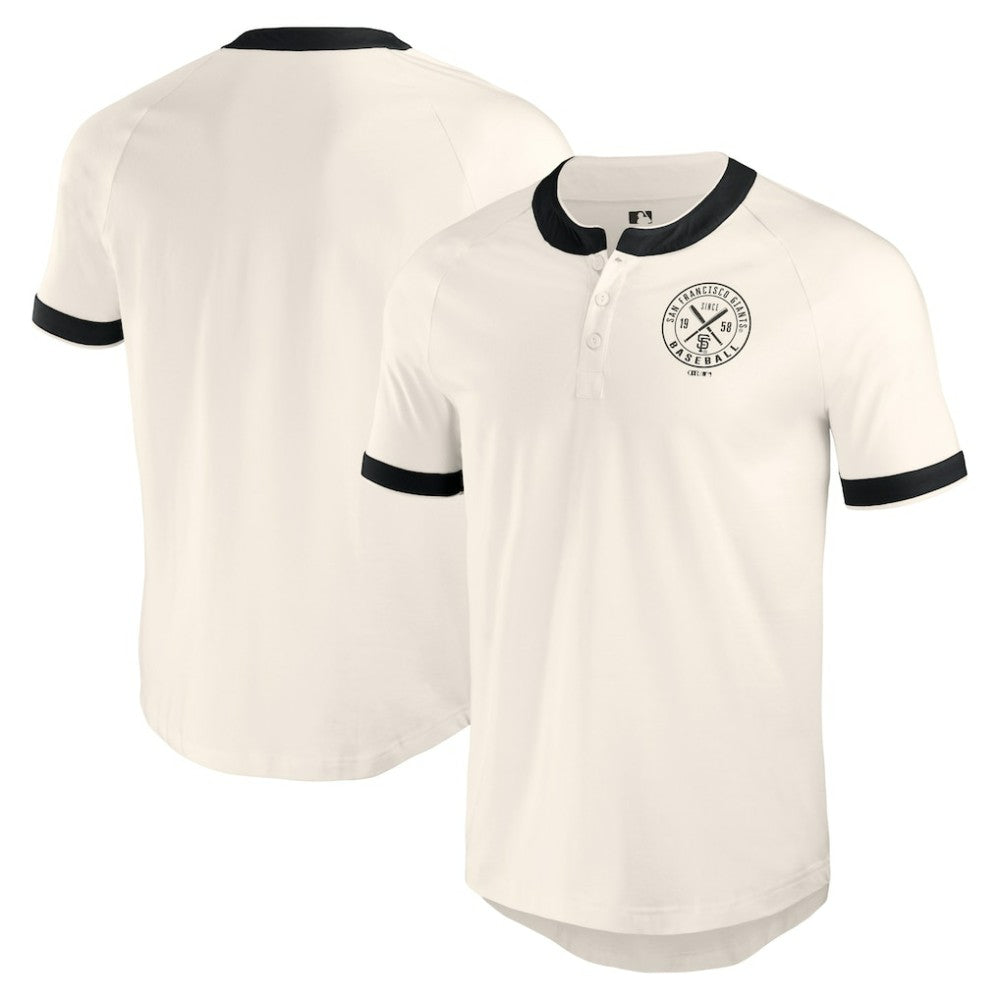 San Francisco Giants Darius Rucker Collection Henley Raglan T-Shirt - White