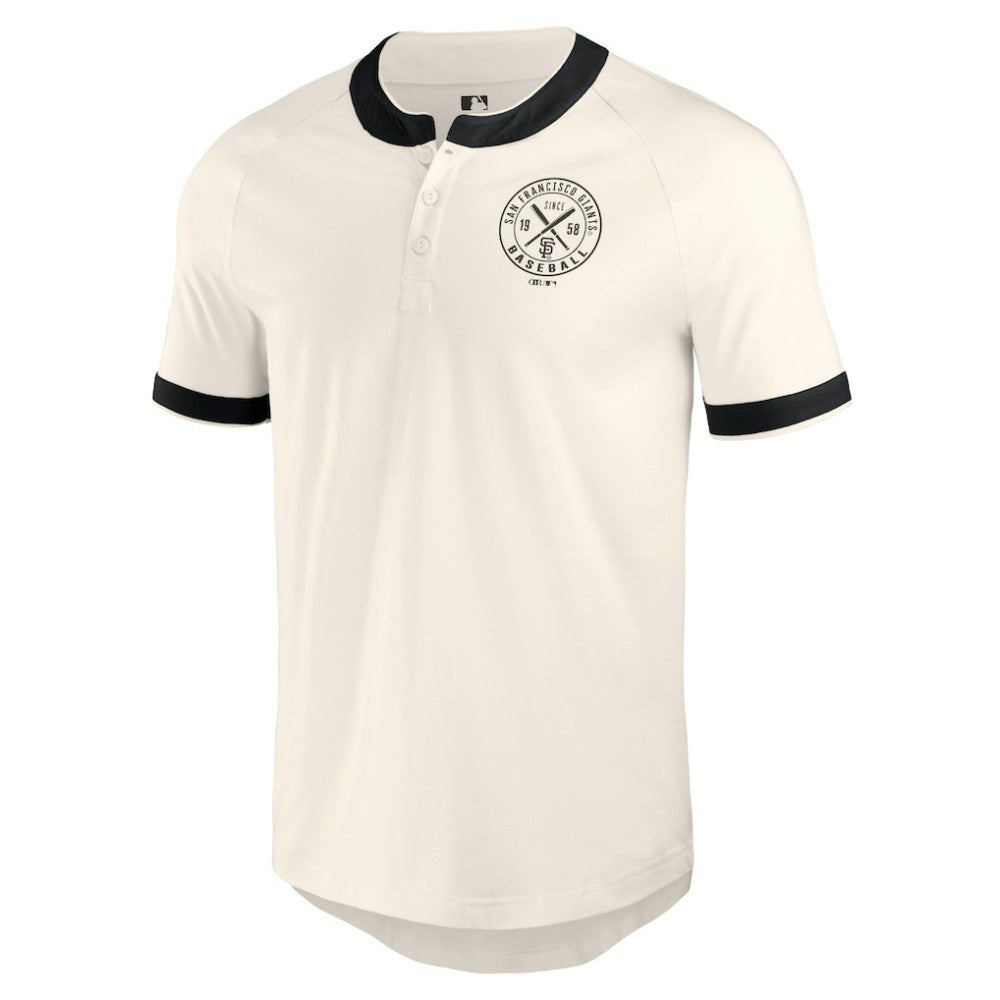 San Francisco Giants Darius Rucker Collection Henley Raglan T-Shirt - White