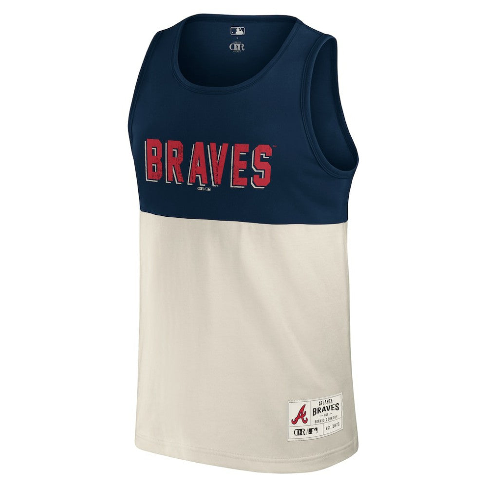 Atlanta Braves Darius Rucker Collection Colorblock Tank Top - Navy