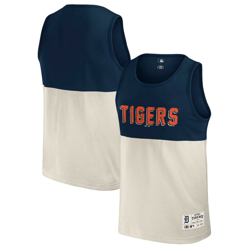 Detroit Tigers Darius Rucker Collection Colorblock Tank Top - Navy