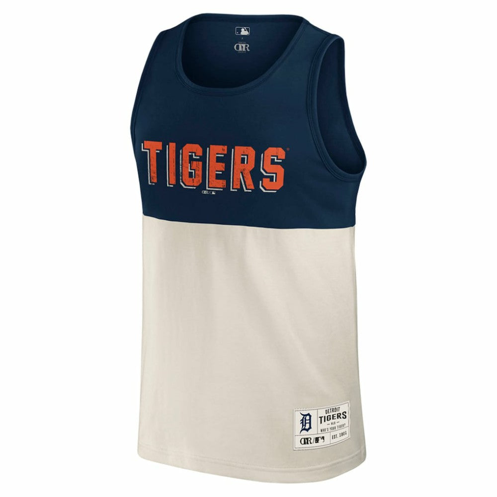Detroit Tigers Darius Rucker Collection Colorblock Tank Top - Navy