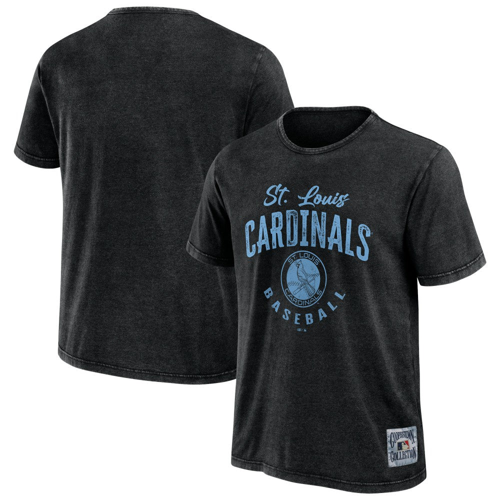 St. Louis Cardinals Darius Rucker Collection Cooperstown Collection Washed T-Shirt - Heather Black
