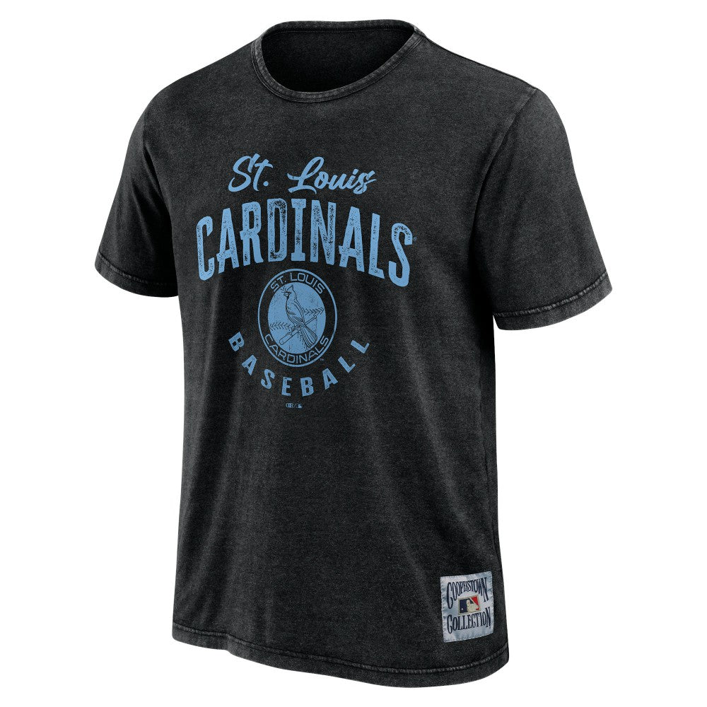 St. Louis Cardinals Darius Rucker Collection Cooperstown Collection Washed T-Shirt - Heather Black