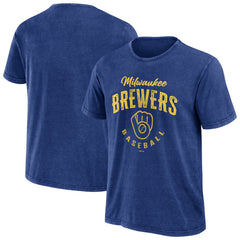 Milwaukee Brewers Darius Rucker Collection Cooperstown Collection Washed T-Shirt - Heather Royal