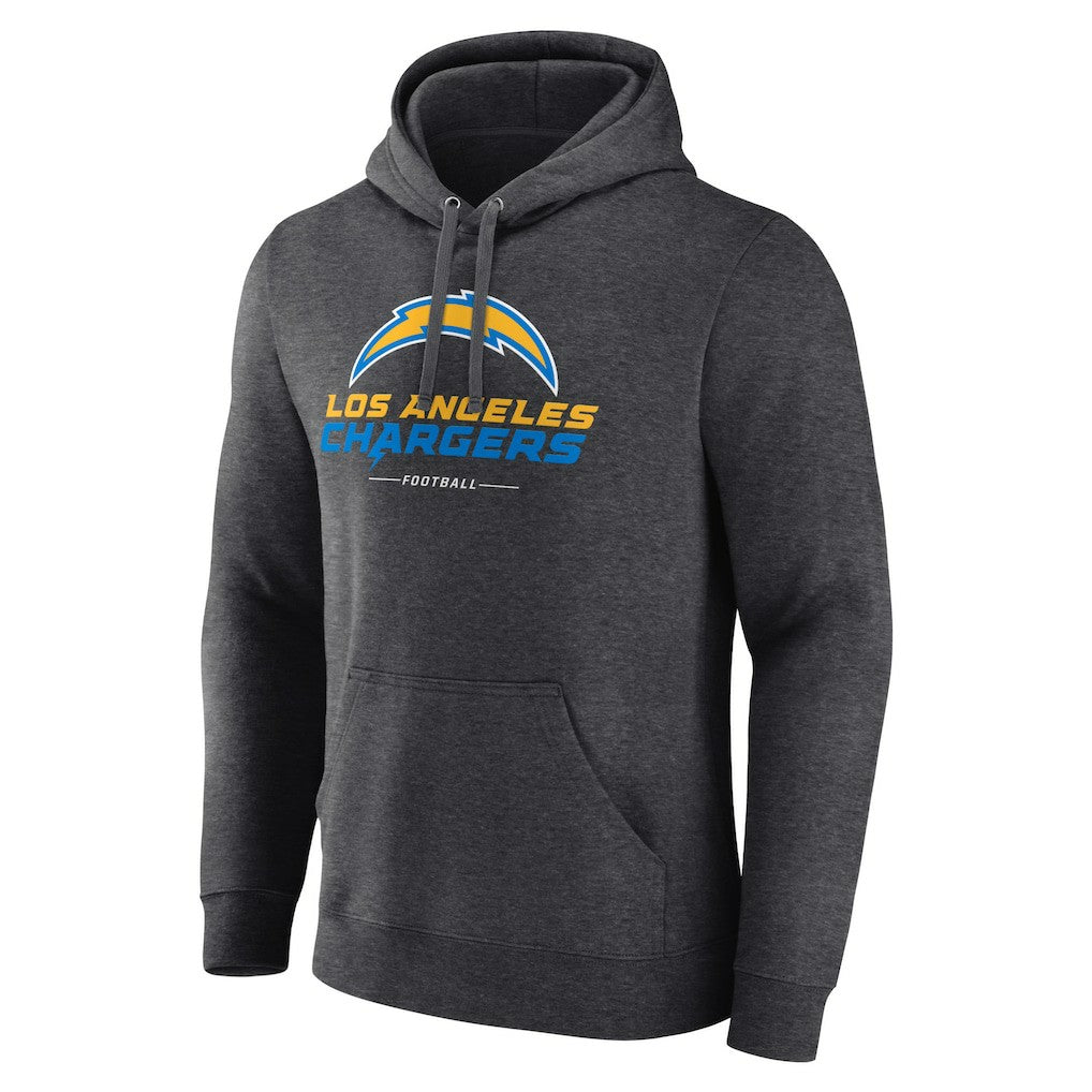 Los Angeles Chargers Team Lockup Pullover Hoodie - Charcoal outlet