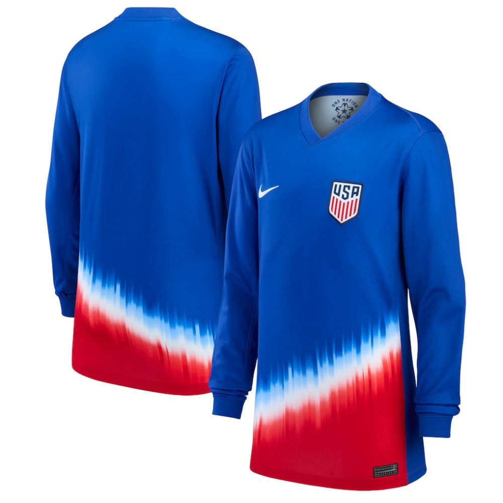 USMNT Youth 2024 Away Replica Long Sleeve Jersey - Blue | Nike on sale