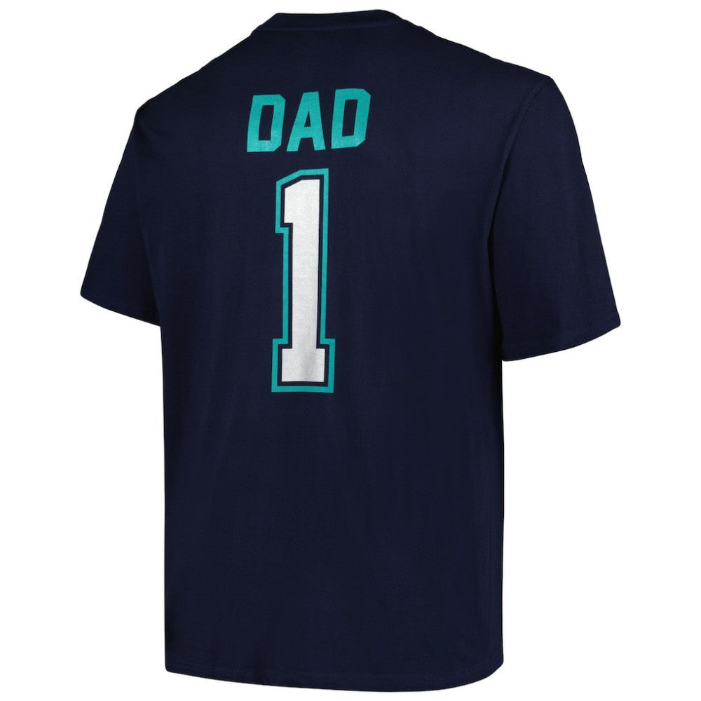 Seattle Mariners Profile Big & Tall #1 Dad T-Shirt - Navy