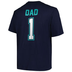 Seattle Mariners Profile Big & Tall #1 Dad T-Shirt - Navy