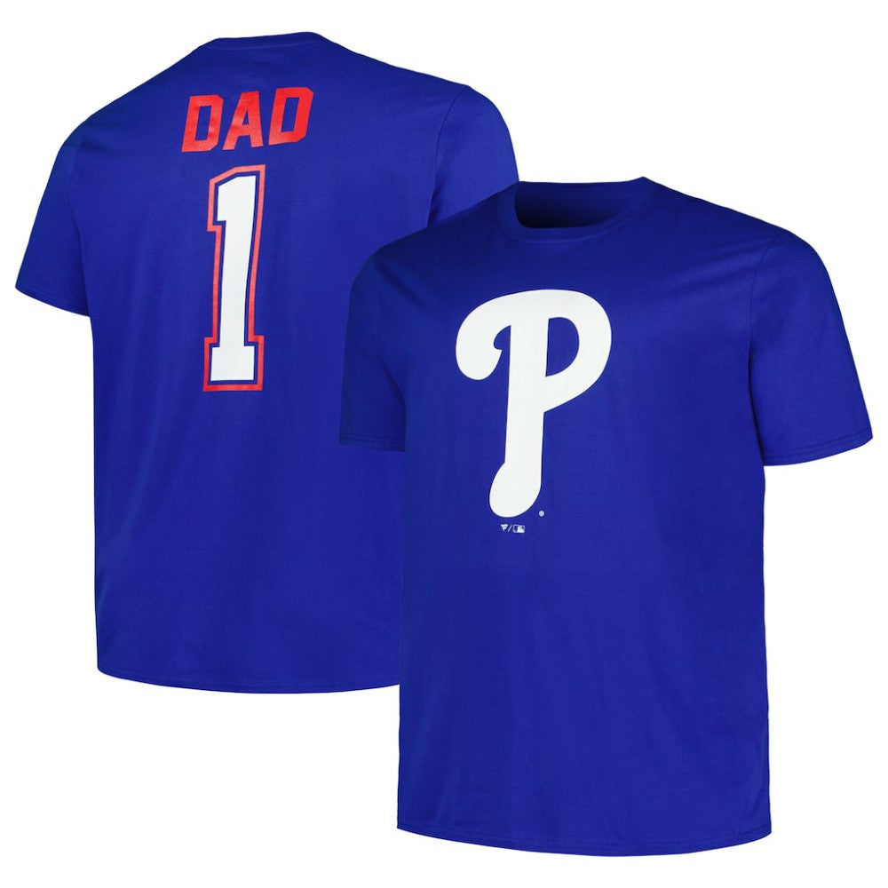 Philadelphia Phillies Profile Big & Tall #1 Dad T-Shirt - Royal