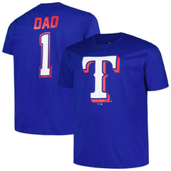 Texas Rangers Profile Big & Tall #1 Dad T-Shirt - Royal