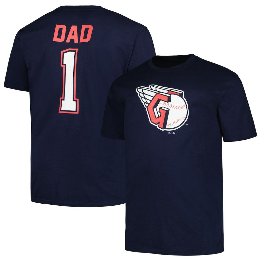 Cleveland Guardians Profile Big & Tall #1 Dad T-Shirt - Navy