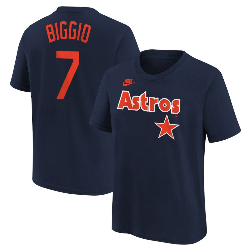 Craig Biggio Houston Astros Youth Cooperstown Collection Name & Number T-Shirt - Navy | Nike